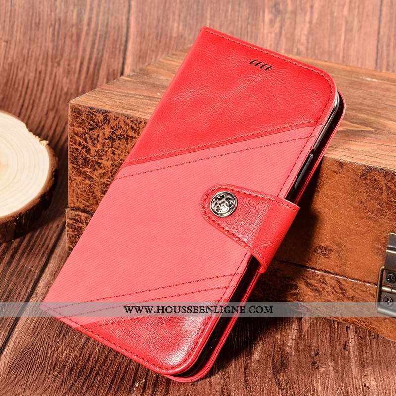 Housse Samsung Galaxy S10+ Cuir Protection Étui Incassable Coque Téléphone Portable Étoile Rouge