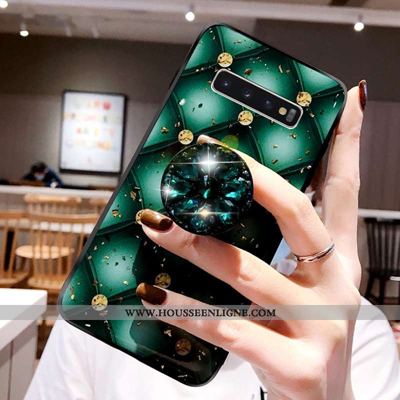 Housse Samsung Galaxy S10+ Fluide Doux Silicone Bleu Étui 2020 Légères Créatif