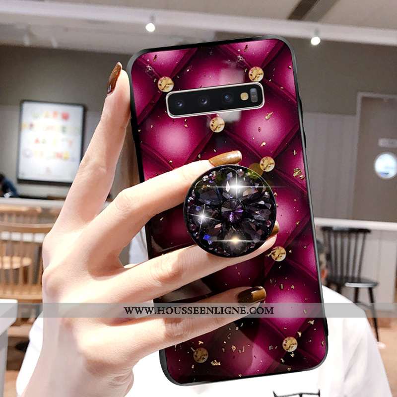 Housse Samsung Galaxy S10+ Fluide Doux Silicone Bleu Étui 2020 Légères Créatif