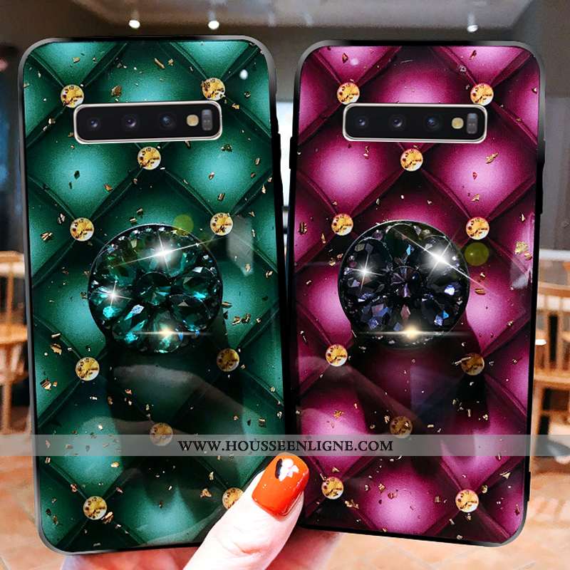 Housse Samsung Galaxy S10+ Fluide Doux Silicone Bleu Étui 2020 Légères Créatif