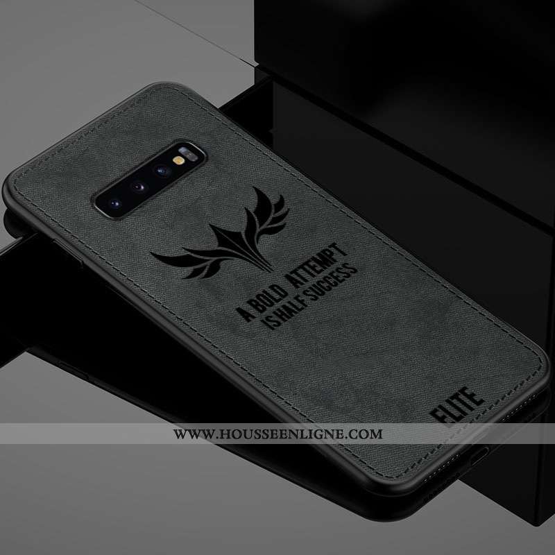 Housse Samsung Galaxy S10 Fluide Doux Silicone Couleur Unie Protection Difficile Vert Coque Verte