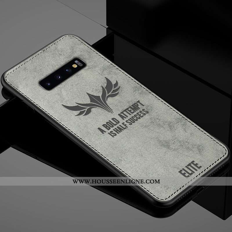 Housse Samsung Galaxy S10 Fluide Doux Silicone Couleur Unie Protection Difficile Vert Coque Verte