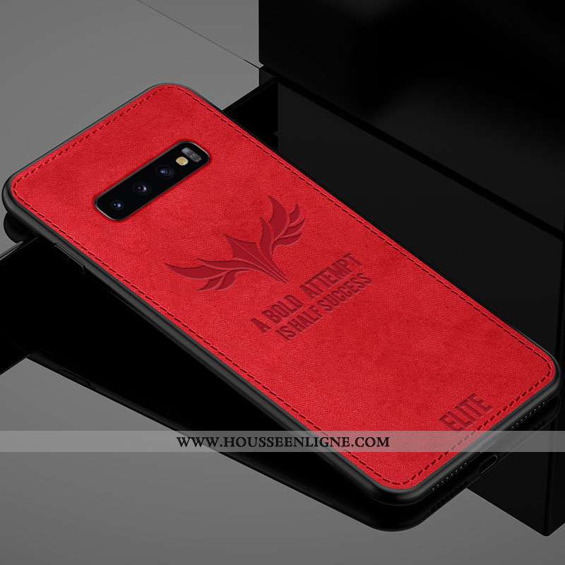 Housse Samsung Galaxy S10 Fluide Doux Silicone Couleur Unie Protection Difficile Vert Coque Verte