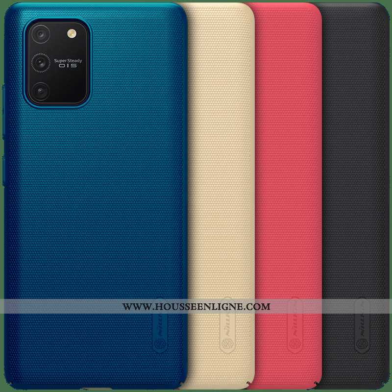 Housse Samsung Galaxy S10 Lite Délavé En Daim Ultra Bleu Légère Étoile Coque Étui
