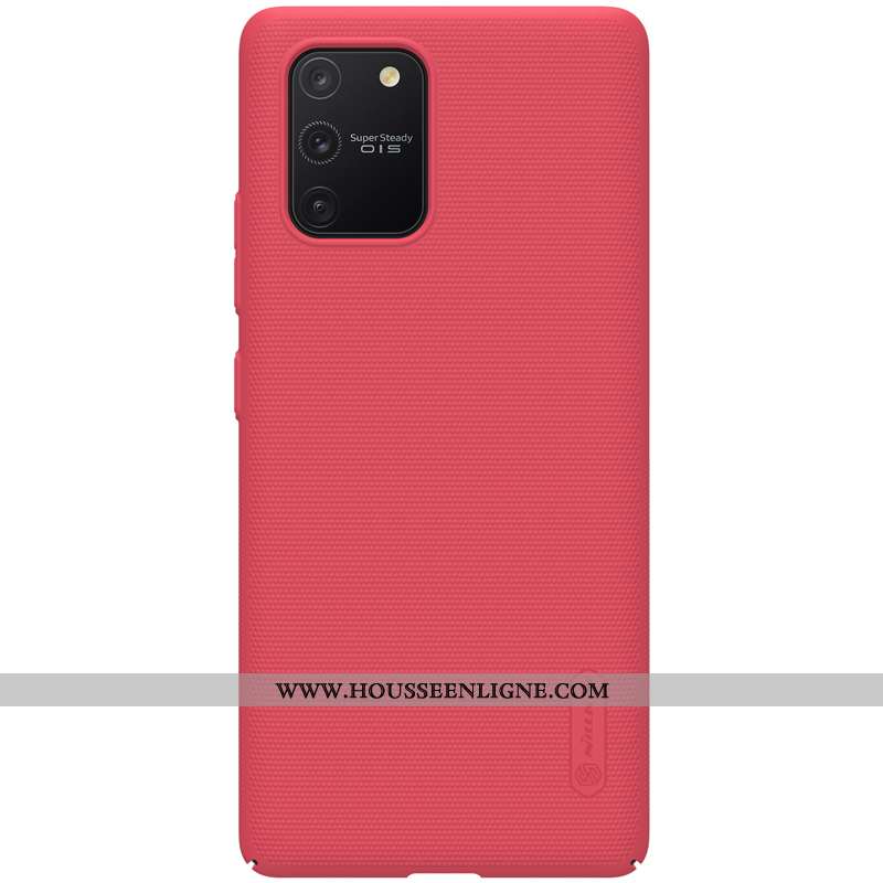 Housse Samsung Galaxy S10 Lite Délavé En Daim Ultra Bleu Légère Étoile Coque Étui