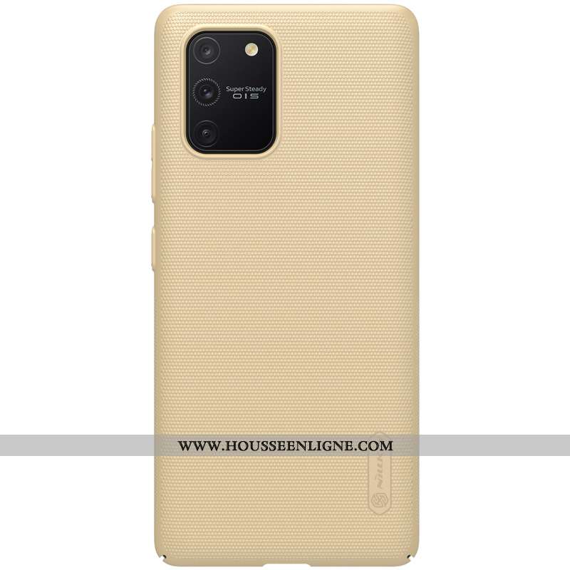 Housse Samsung Galaxy S10 Lite Délavé En Daim Ultra Bleu Légère Étoile Coque Étui
