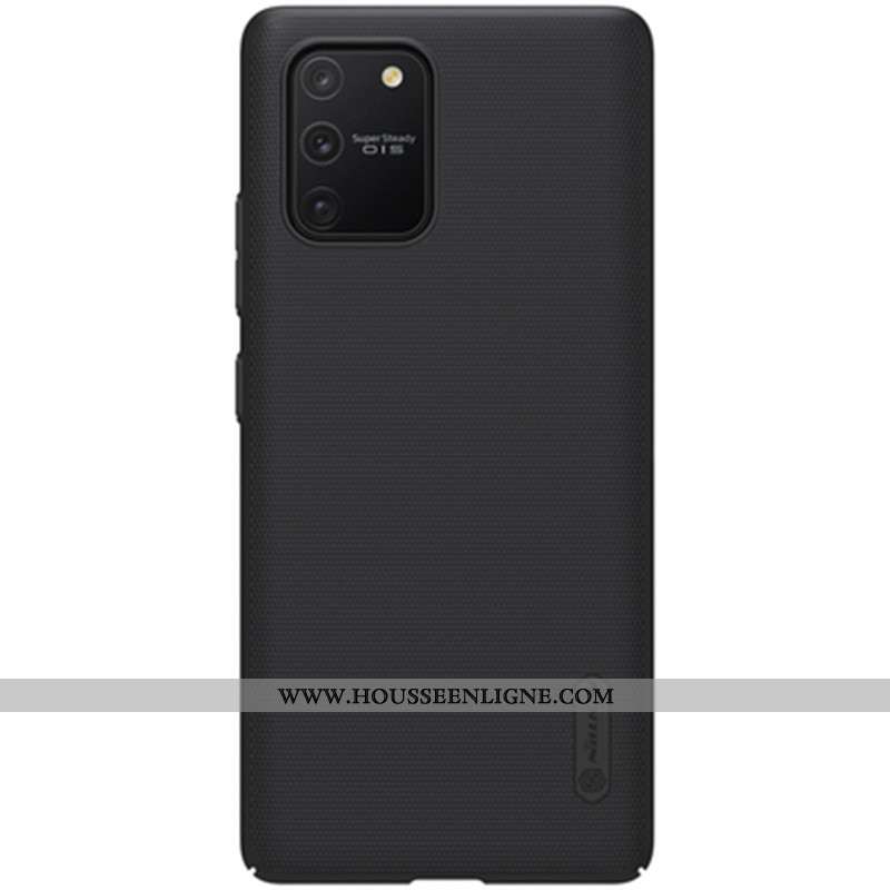 Housse Samsung Galaxy S10 Lite Délavé En Daim Ultra Bleu Légère Étoile Coque Étui