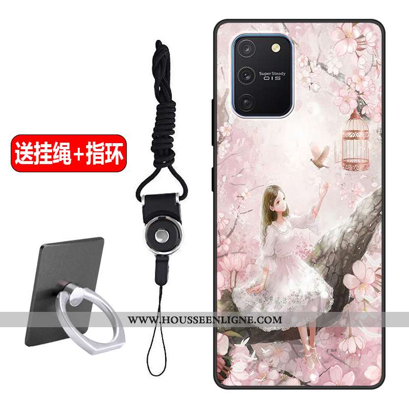 Housse Samsung Galaxy S10 Lite Fluide Doux Silicone Rose Tout Compris Petit Étui Simple