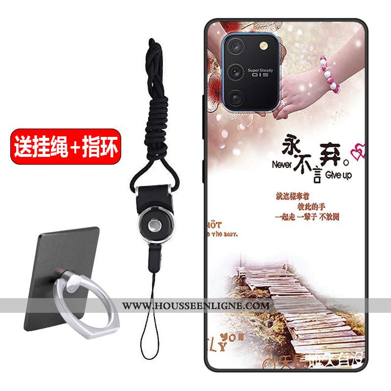 Housse Samsung Galaxy S10 Lite Fluide Doux Silicone Rose Tout Compris Petit Étui Simple