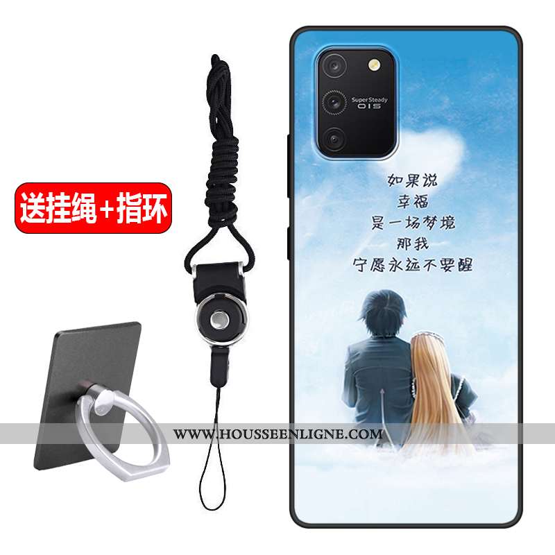Housse Samsung Galaxy S10 Lite Fluide Doux Silicone Rose Tout Compris Petit Étui Simple