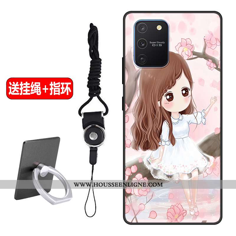 Housse Samsung Galaxy S10 Lite Fluide Doux Silicone Rose Tout Compris Petit Étui Simple