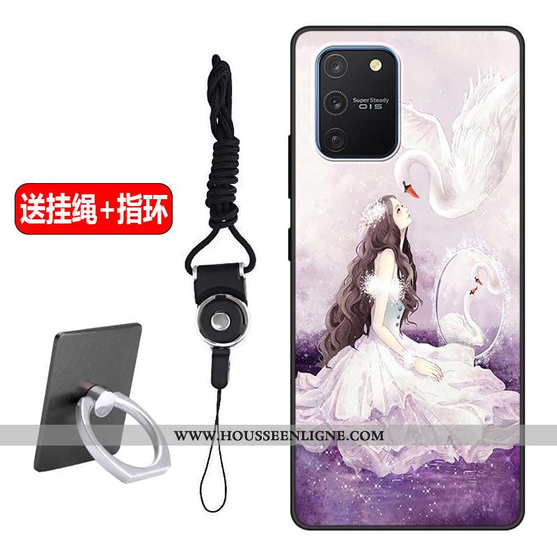 Housse Samsung Galaxy S10 Lite Fluide Doux Silicone Rose Tout Compris Petit Étui Simple