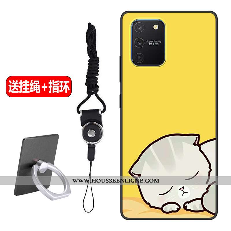 Housse Samsung Galaxy S10 Lite Fluide Doux Silicone Rose Tout Compris Petit Étui Simple