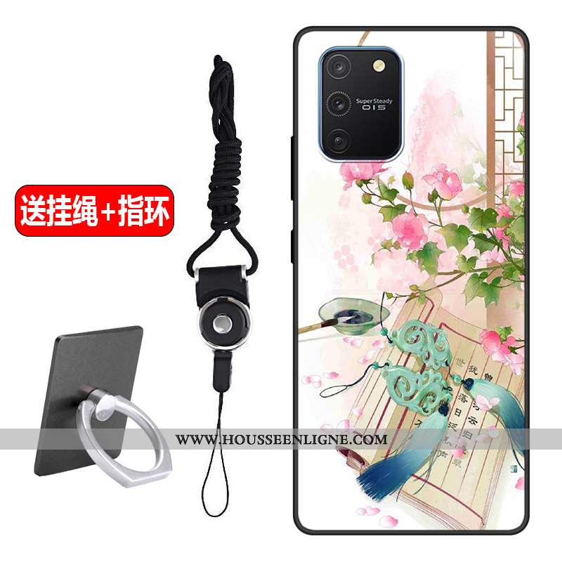 Housse Samsung Galaxy S10 Lite Fluide Doux Silicone Rose Tout Compris Petit Étui Simple