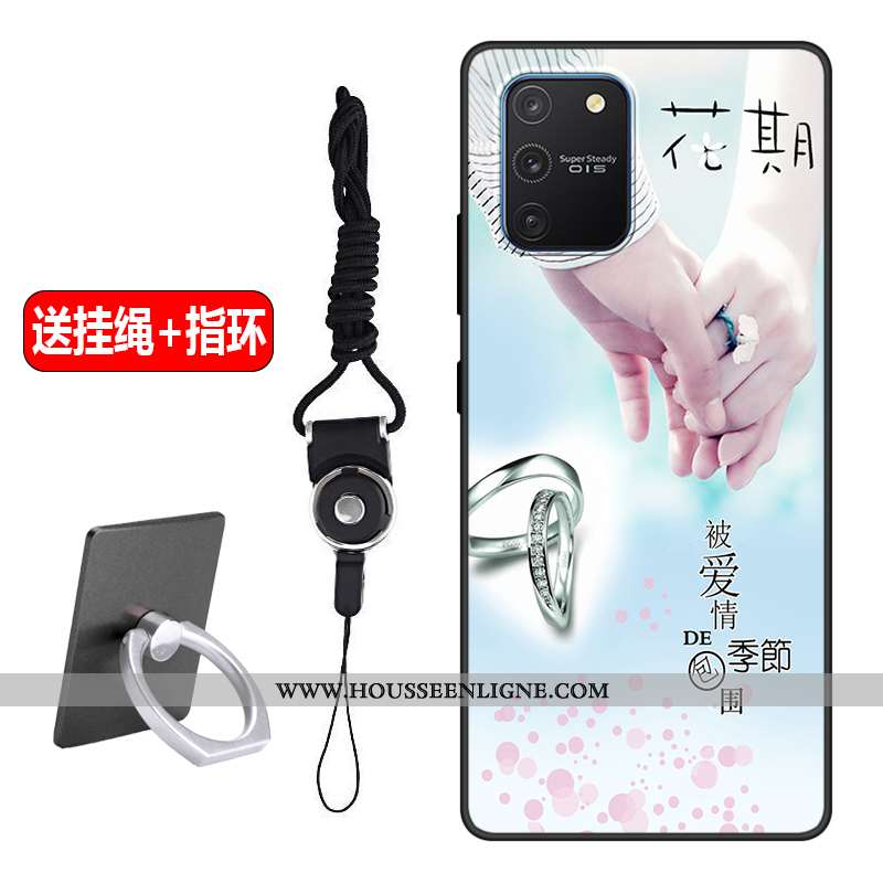 Housse Samsung Galaxy S10 Lite Fluide Doux Silicone Rose Tout Compris Petit Étui Simple