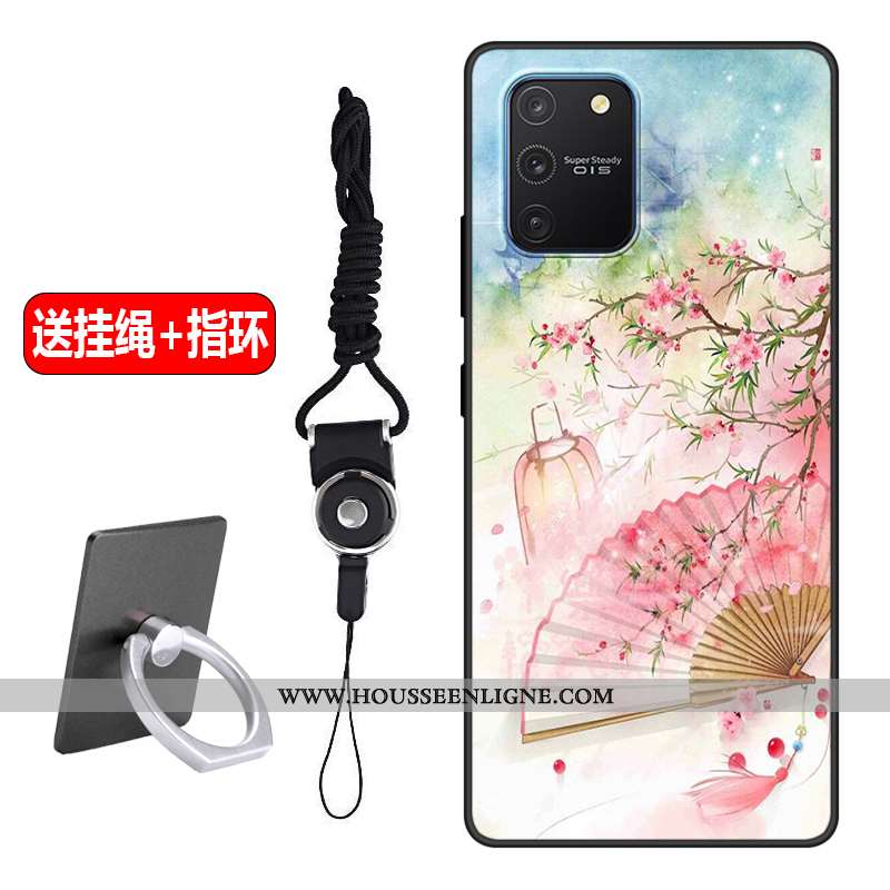 Housse Samsung Galaxy S10 Lite Fluide Doux Silicone Rose Tout Compris Petit Étui Simple