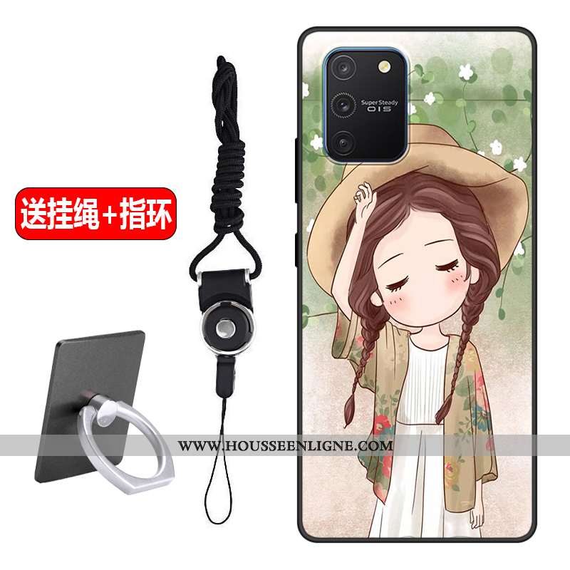 Housse Samsung Galaxy S10 Lite Fluide Doux Silicone Rose Tout Compris Petit Étui Simple