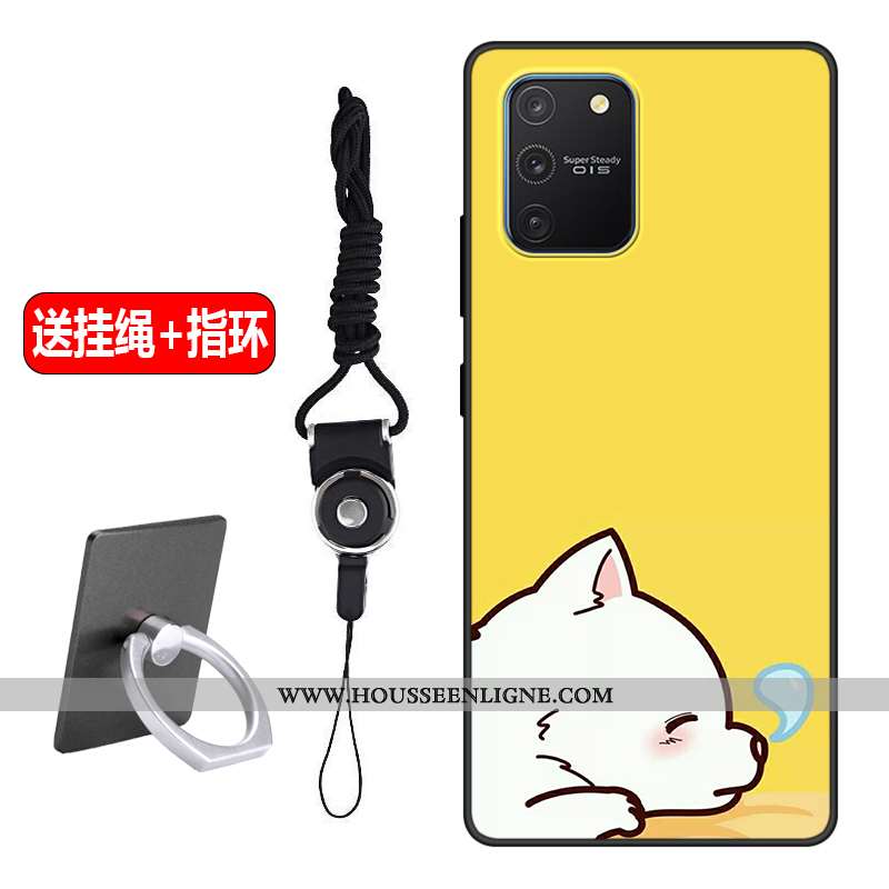 Housse Samsung Galaxy S10 Lite Fluide Doux Silicone Rose Tout Compris Petit Étui Simple