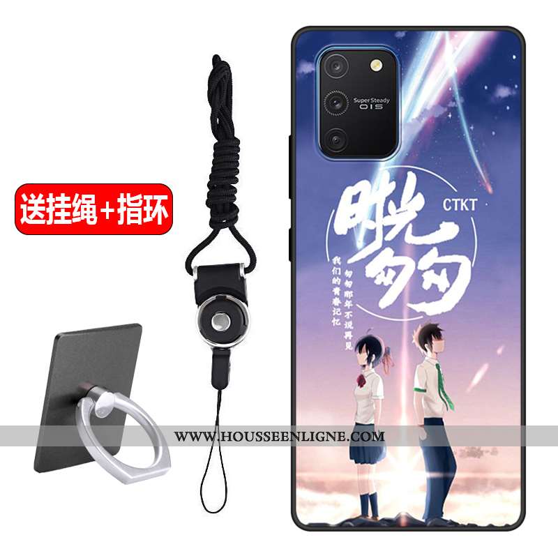 Housse Samsung Galaxy S10 Lite Fluide Doux Silicone Rose Tout Compris Petit Étui Simple