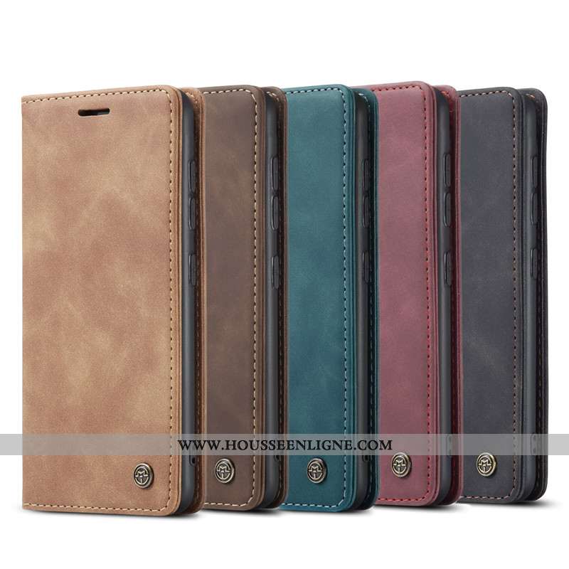 Housse Samsung Galaxy S10 Lite Portefeuille Cuir Téléphone Portable Étui Kaki Coque Carte Khaki