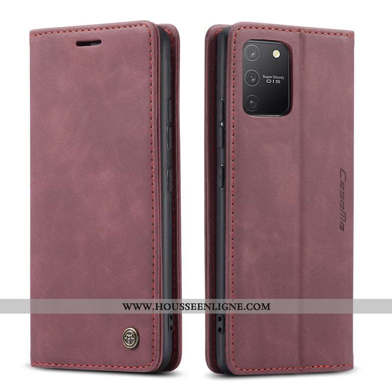 Housse Samsung Galaxy S10 Lite Portefeuille Cuir Téléphone Portable Étui Kaki Coque Carte Khaki