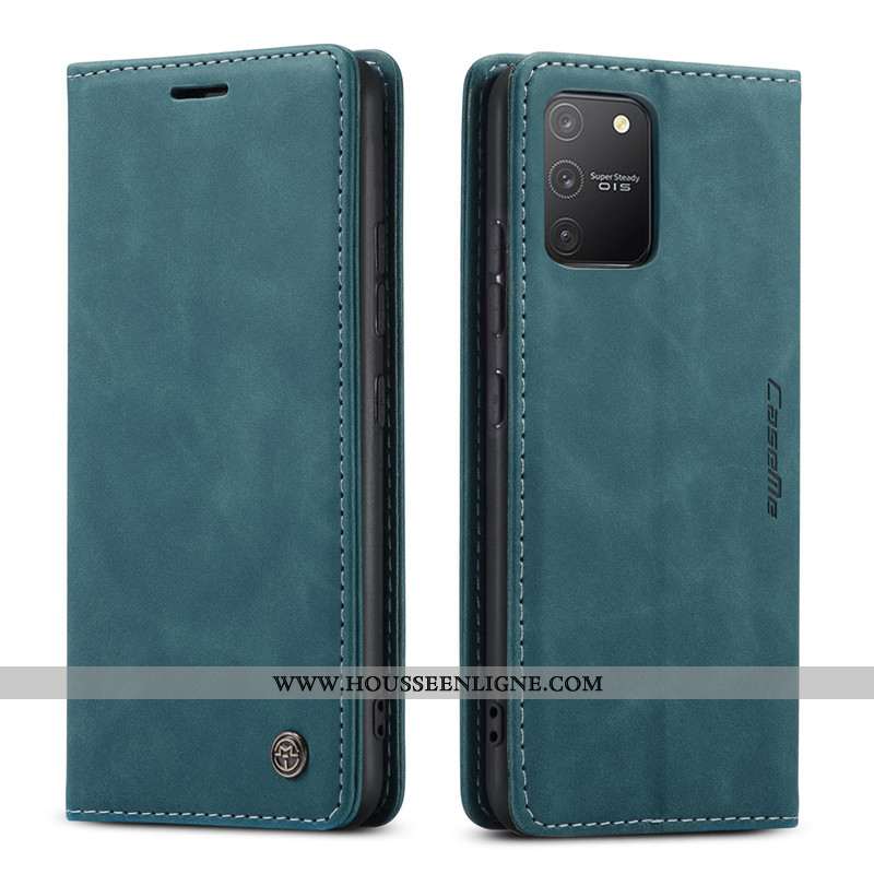 Housse Samsung Galaxy S10 Lite Portefeuille Cuir Téléphone Portable Étui Kaki Coque Carte Khaki