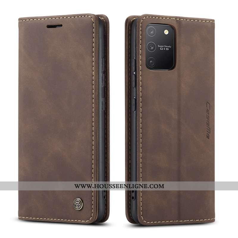 Housse Samsung Galaxy S10 Lite Portefeuille Cuir Téléphone Portable Étui Kaki Coque Carte Khaki