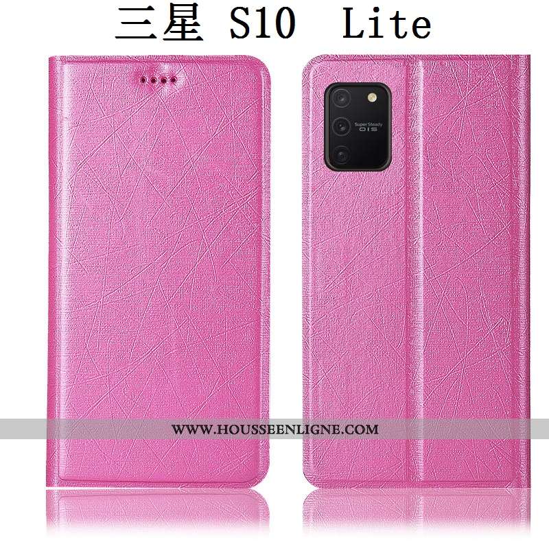 Housse Samsung Galaxy S10 Lite Protection Cuir Noir Étui Incassable Téléphone Portable Étoile
