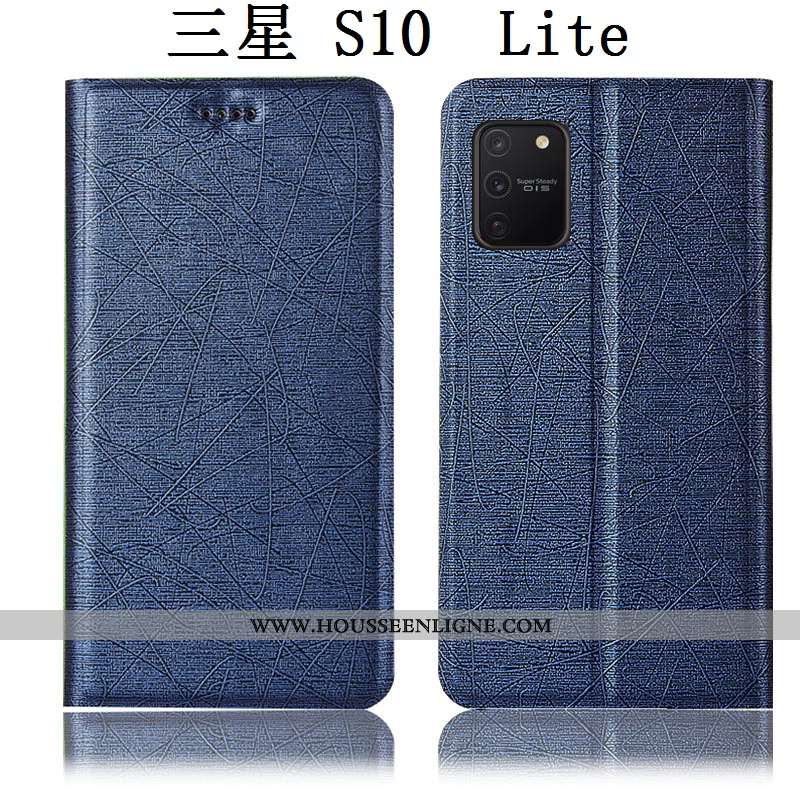 Housse Samsung Galaxy S10 Lite Protection Cuir Noir Étui Incassable Téléphone Portable Étoile