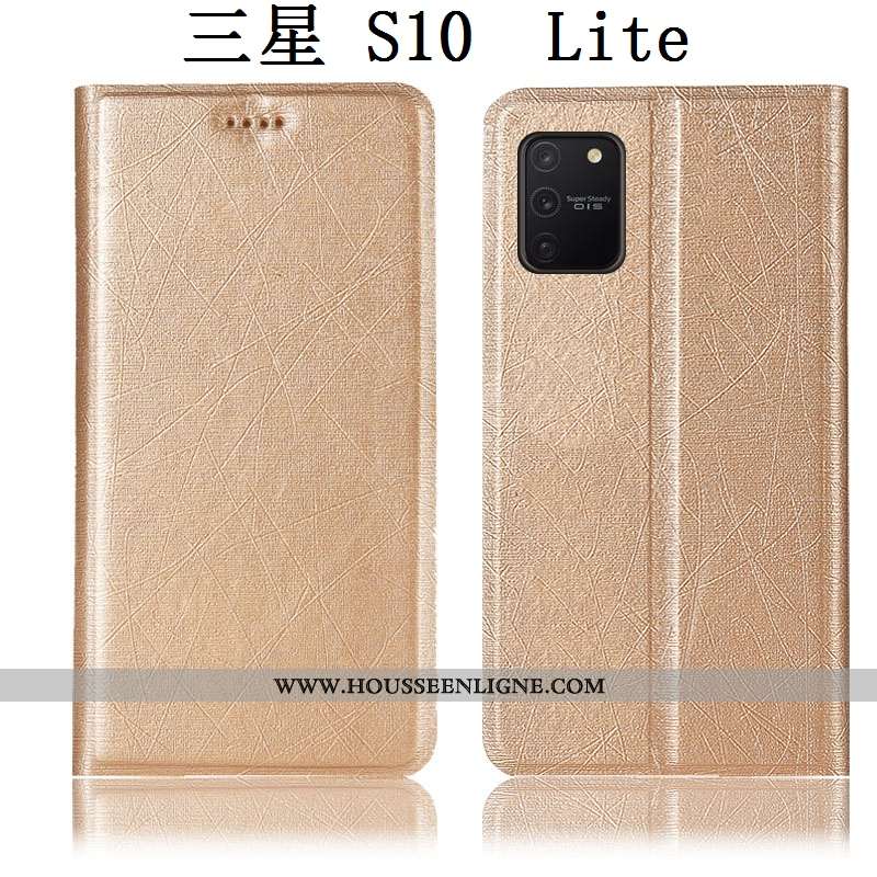 Housse Samsung Galaxy S10 Lite Protection Cuir Noir Étui Incassable Téléphone Portable Étoile