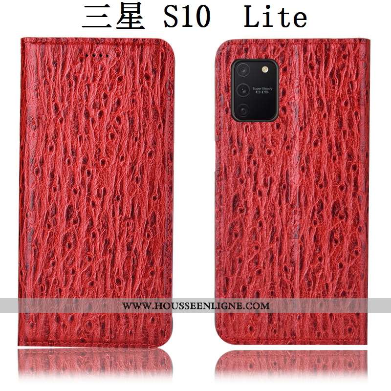 Housse Samsung Galaxy S10 Lite Protection Cuir Véritable Téléphone Portable Étui Tout Compris Coque 