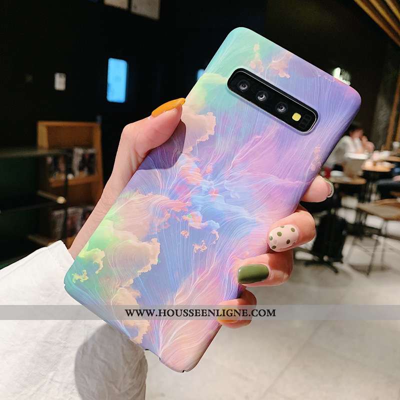Housse Samsung Galaxy S10+ Légère Protection Tout Compris Étoile Ultra Incassable Simple Bleu