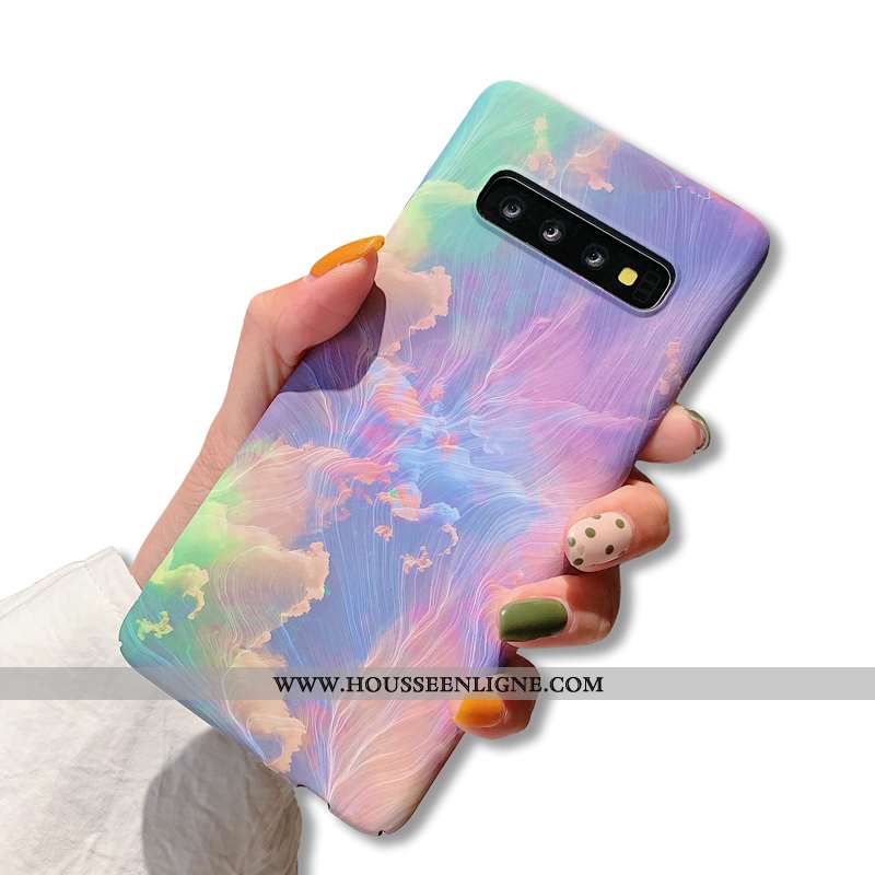 Housse Samsung Galaxy S10+ Légère Protection Tout Compris Étoile Ultra Incassable Simple Bleu