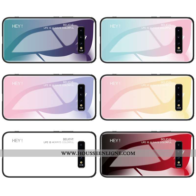Housse Samsung Galaxy S10 Mode Protection Tendance Simple Téléphone Portable Dégradé Personnalité Ro