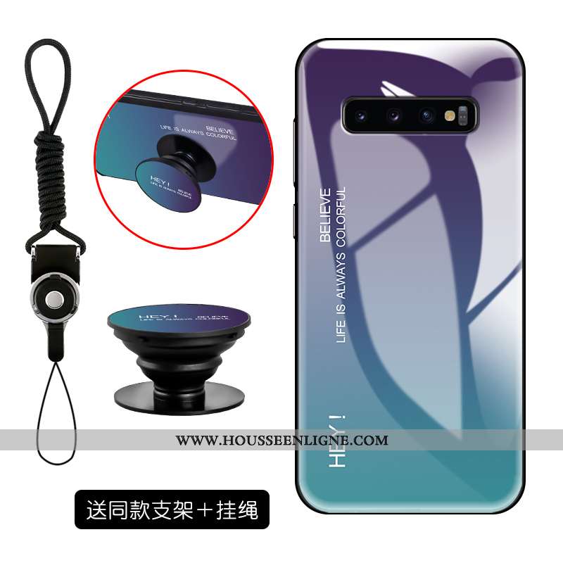 Housse Samsung Galaxy S10 Mode Protection Tendance Simple Téléphone Portable Dégradé Personnalité Ro