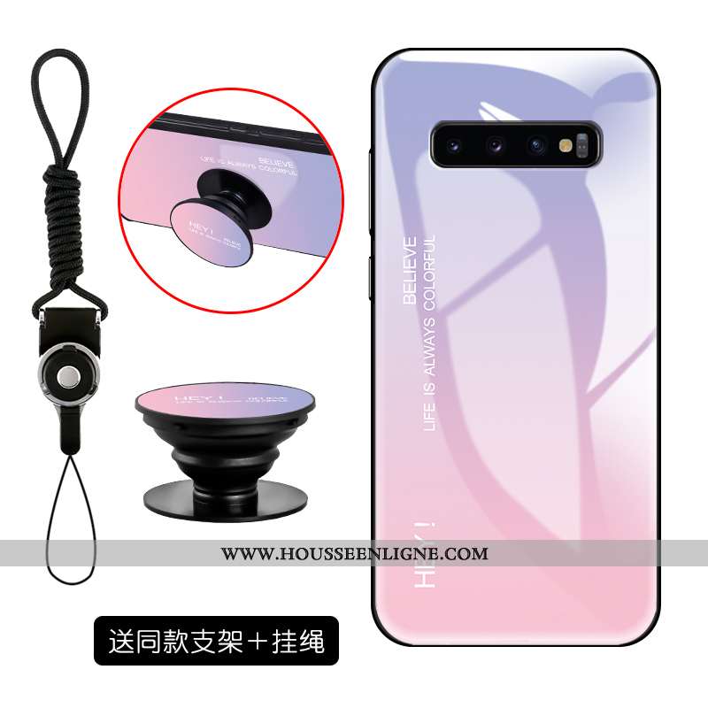 Housse Samsung Galaxy S10 Mode Protection Tendance Simple Téléphone Portable Dégradé Personnalité Ro