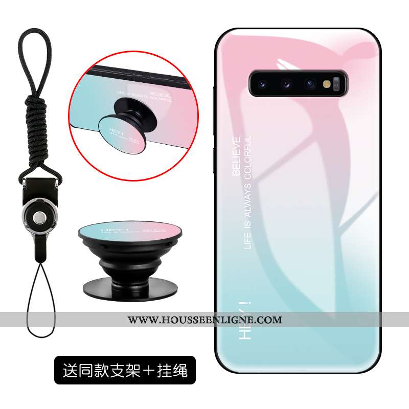Housse Samsung Galaxy S10 Mode Protection Tendance Simple Téléphone Portable Dégradé Personnalité Ro