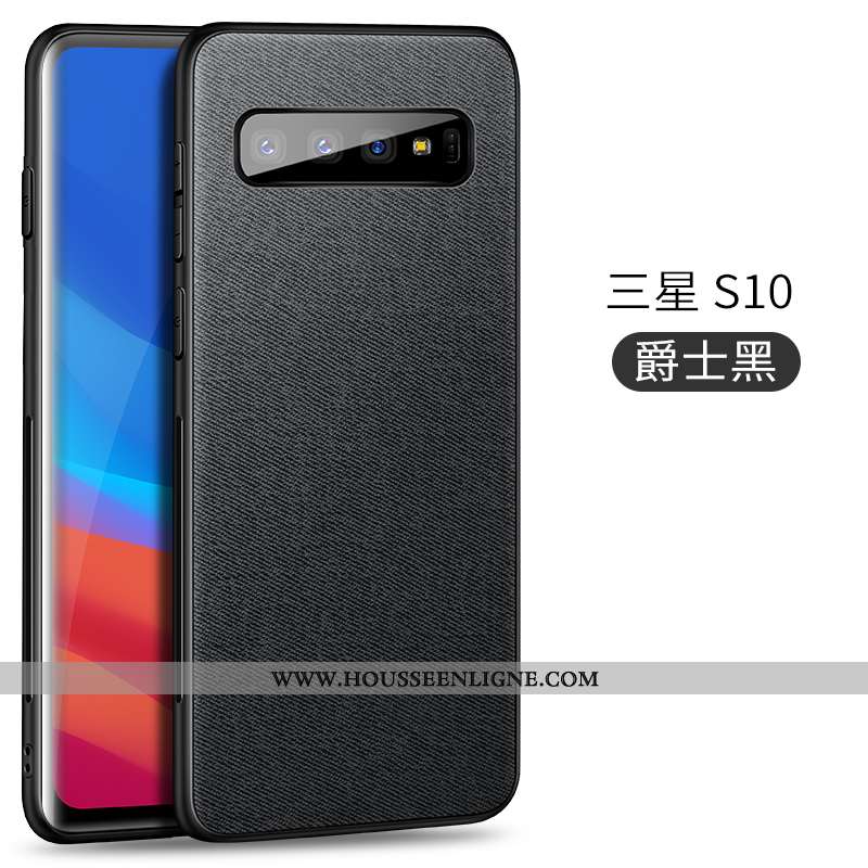 Housse Samsung Galaxy S10 Modèle Fleurie Protection Bleu Ultra Tissu Étoile Magnétisme