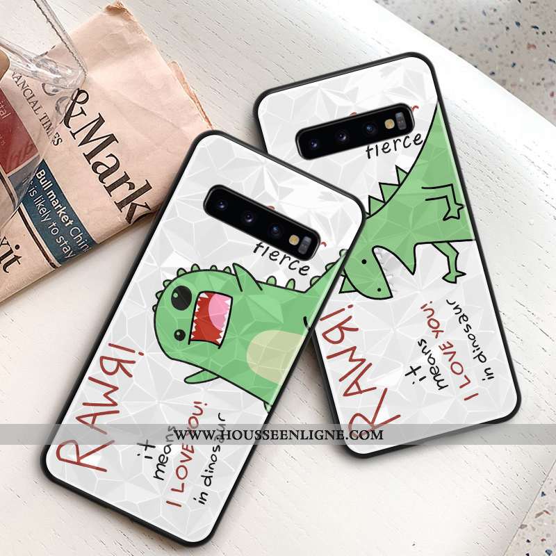 Housse Samsung Galaxy S10 Modèle Fleurie Protection Étoile Amoureux Blanc Incassable Étui Blanche