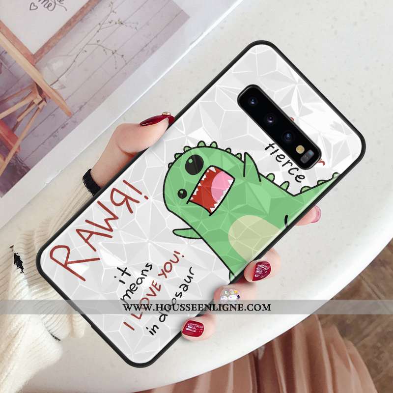 Housse Samsung Galaxy S10 Modèle Fleurie Protection Étoile Amoureux Blanc Incassable Étui Blanche