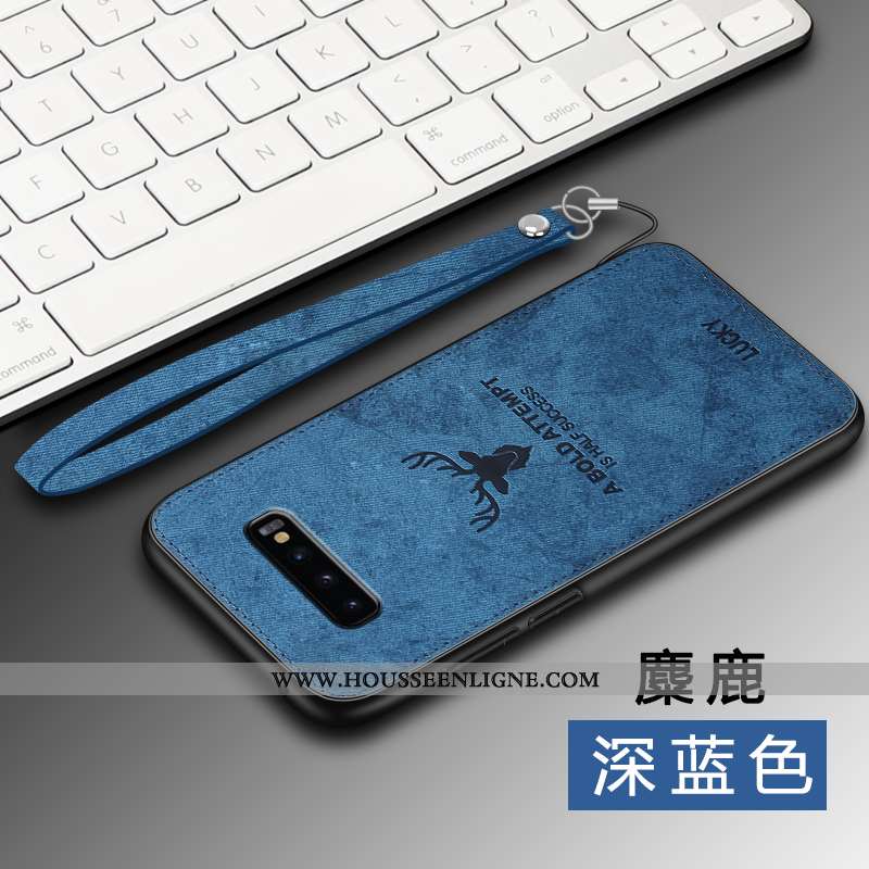 Housse Samsung Galaxy S10 Personnalité Créatif Ultra Modèle Fleurie Fluide Doux Marron Silicone