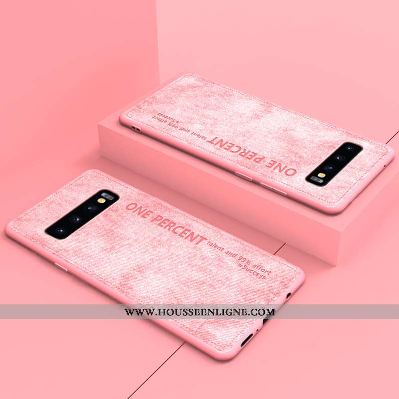 Housse Samsung Galaxy S10+ Protection Ultra Étoile Rose Étui Tout Compris Cuir