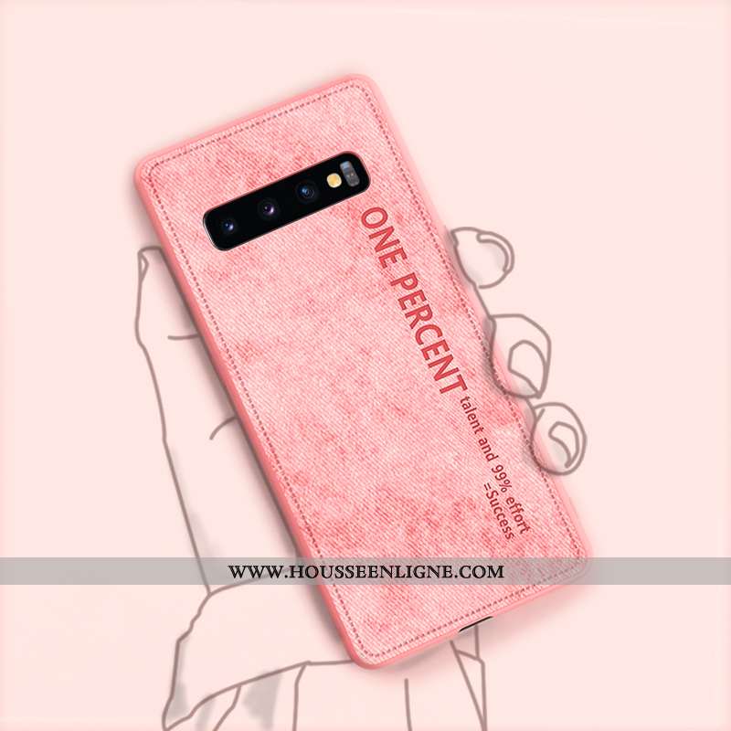 Housse Samsung Galaxy S10+ Protection Ultra Étoile Rose Étui Tout Compris Cuir