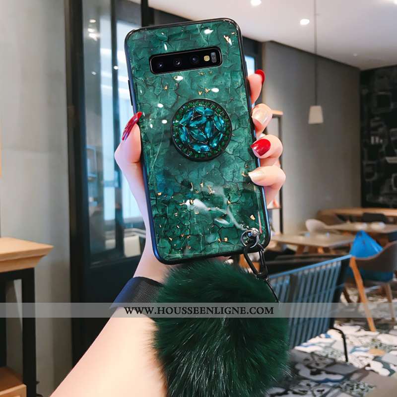Housse Samsung Galaxy S10 Silicone Mode Tout Compris Tendance Vert Créatif Étoile Verte