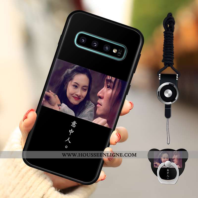 Housse Samsung Galaxy S10 Silicone Protection Coque Étoile Étui Incassable Tout Compris Bleu Foncé