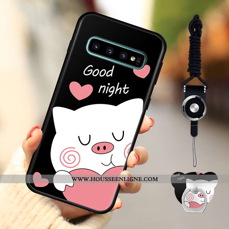 Housse Samsung Galaxy S10 Silicone Protection Coque Étoile Étui Incassable Tout Compris Bleu Foncé