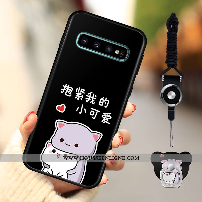 Housse Samsung Galaxy S10 Silicone Protection Coque Étoile Étui Incassable Tout Compris Bleu Foncé