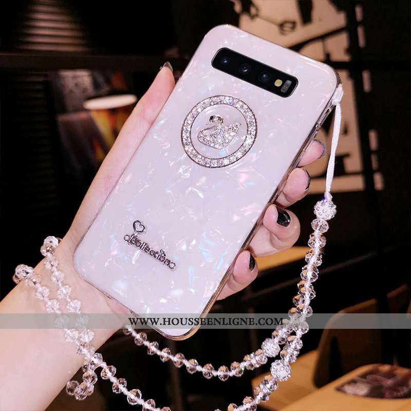 Housse Samsung Galaxy S10 Silicone Protection Étui Étoile Cristal Téléphone Portable Fluide Doux Bla