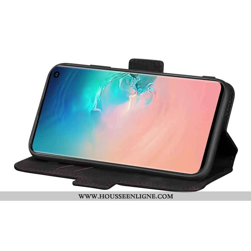 Housse Samsung Galaxy S10+ Tendance Cuir Tout Compris Incassable Étui Clamshell Rouge
