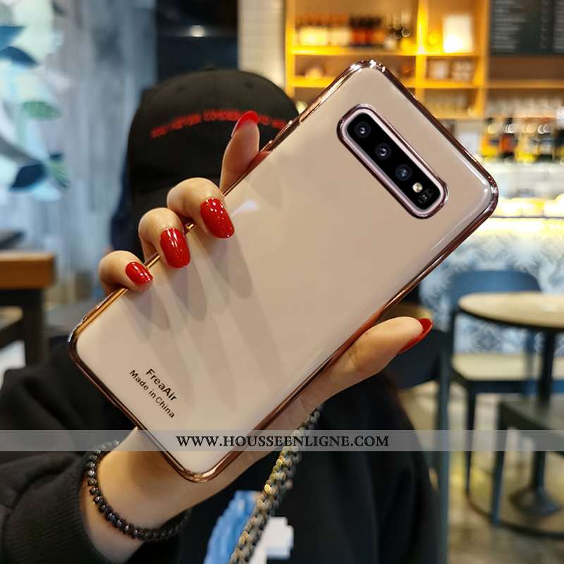 Housse Samsung Galaxy S10+ Ultra Tendance Nouveau Étui Silicone Coque Protection Verte